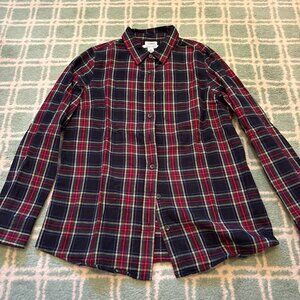 LL Bean fitted flannel shirt S